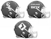Chicago White Sox Custom Concept Gray Mini Riddell Speed Football Helmet - SportsJewelryProShop