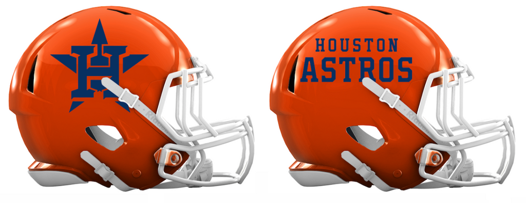 Houston Astros Custom Orange Mini Riddell Speed Football Helmet – SportsJewelryProShop