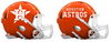 Houston Astros Custom Concept Orange Mini Riddell Speed Football Helmet - SportsJewelryProShop