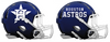 Houston Astros Custom Concept Navy Blue Mini Riddell Speed Football Helmet - SportsJewelryProShop