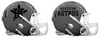 Houston Astros Custom Concept Gray Mini Riddell Speed Football Helmet - SportsJewelryProShop
