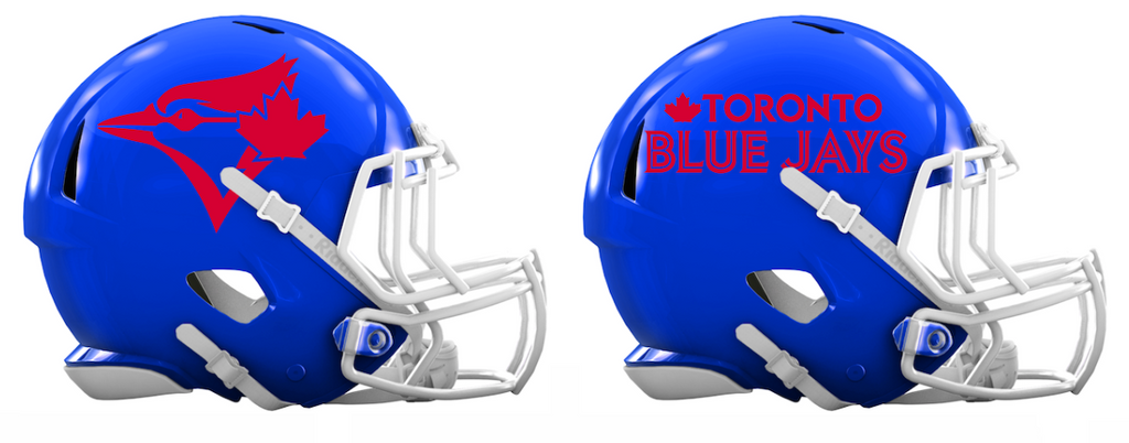 Toronto Blue Jays Custom Concept Royal Blue Mini Riddell Speed Football Helmet - SportsJewelryProShop