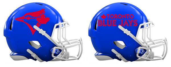 Toronto Blue Jays Custom Concept Royal Blue Mini Riddell Speed Football Helmet - SportsJewelryProShop