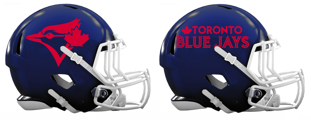 Toronto Blue Jays Custom Concept Navy Blue Mini Riddell Speed Football Helmet - SportsJewelryProShop