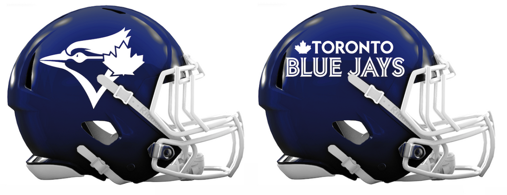 Toronto Blue Jays Custom Concept Navy Blue Mini Riddell Speed Football Helmet - SportsJewelryProShop