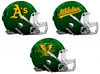 Oakland Athletics Custom Concept Green Mini Riddell Speed Football Helmet - SportsJewelryProShop