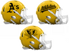 Oakland Athletics Custom Concept Yellow Mini Riddell Speed Football Helmet - SportsJewelryProShop