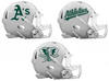 Oakland Athletics Custom Concept White Mini Riddell Speed Football Helmet - SportsJewelryProShop