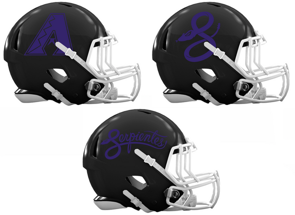 Arizona Diamondbacks City Connect Custom Concept Black Mini Riddell Speed Football Helmet