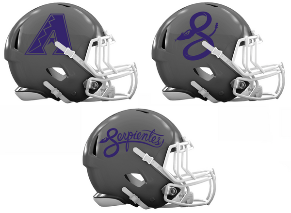 Arizona Diamondbacks City Connect Custom Concept Gray Mini Riddell Speed Football Helmet