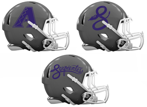 Arizona Diamondbacks City Connect Custom Concept Gray Mini Riddell Speed Football Helmet