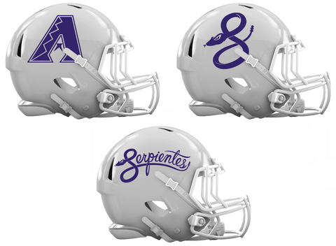 Arizona Diamondbacks City Connect Custom Concept White Mini Riddell Speed Football Helmet