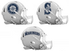 Seattle Mariners Custom Concept White Mini Riddell Speed Football Helmet - SportsJewelryProShop