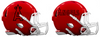 Los Angeles Angels Custom Concept Red Mini Riddell Speed Football Helmet - SportsJewelryProShop