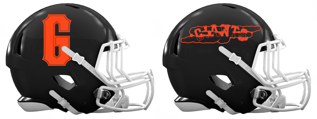 San Francisco Giants City Connect Custom Concept Black Mini Riddell Speed Football Helmet - SportsJewelryProShop