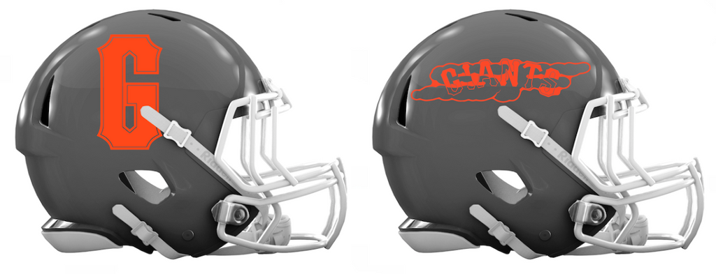San Francisco Giants City Connect Custom Concept Gray Mini Riddell Speed Football Helmet - SportsJewelryProShop