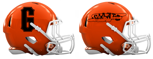 San Francisco Giants City Connect Custom Concept Orange Mini Riddell Speed Football Helmet - SportsJewelryProShop