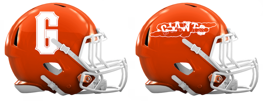 San Francisco Giants City Connect Custom Concept Orange Mini Riddell Speed Football Helmet - SportsJewelryProShop