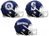 Seattle Mariners Custom Concept Navy Blue Mini Riddell Speed Football Helmet - SportsJewelryProShop