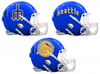 Seattle Mariners City Connect Custom Concept Blue Mini Riddell Speed Football Helmet - SportsJewelryProShop