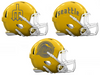 Seattle Mariners City Connect Custom Concept Yellow Mini Riddell Speed Football Helmet - SportsJewelryProShop