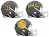 Seattle Mariners City Connect Custom Concept Gray Mini Riddell Speed Football Helmet - SportsJewelryProShop