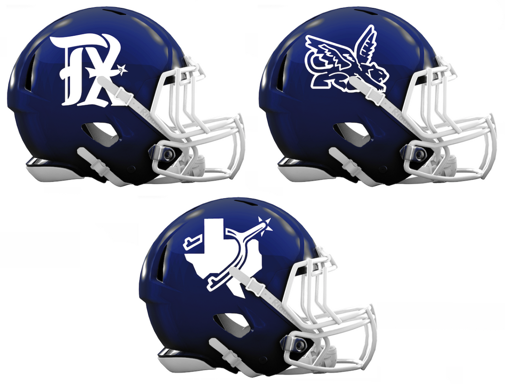 Texas Rangers City Connect Custom Concept Navy Blue Mini Riddell Speed Football Helmet - SportsJewelryProShop