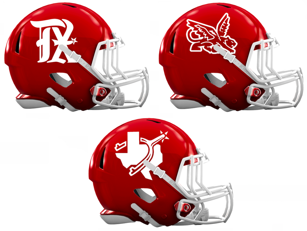 Texas Rangers City Connect Custom Concept Red Mini Riddell Speed Football Helmet - SportsJewelryProShop