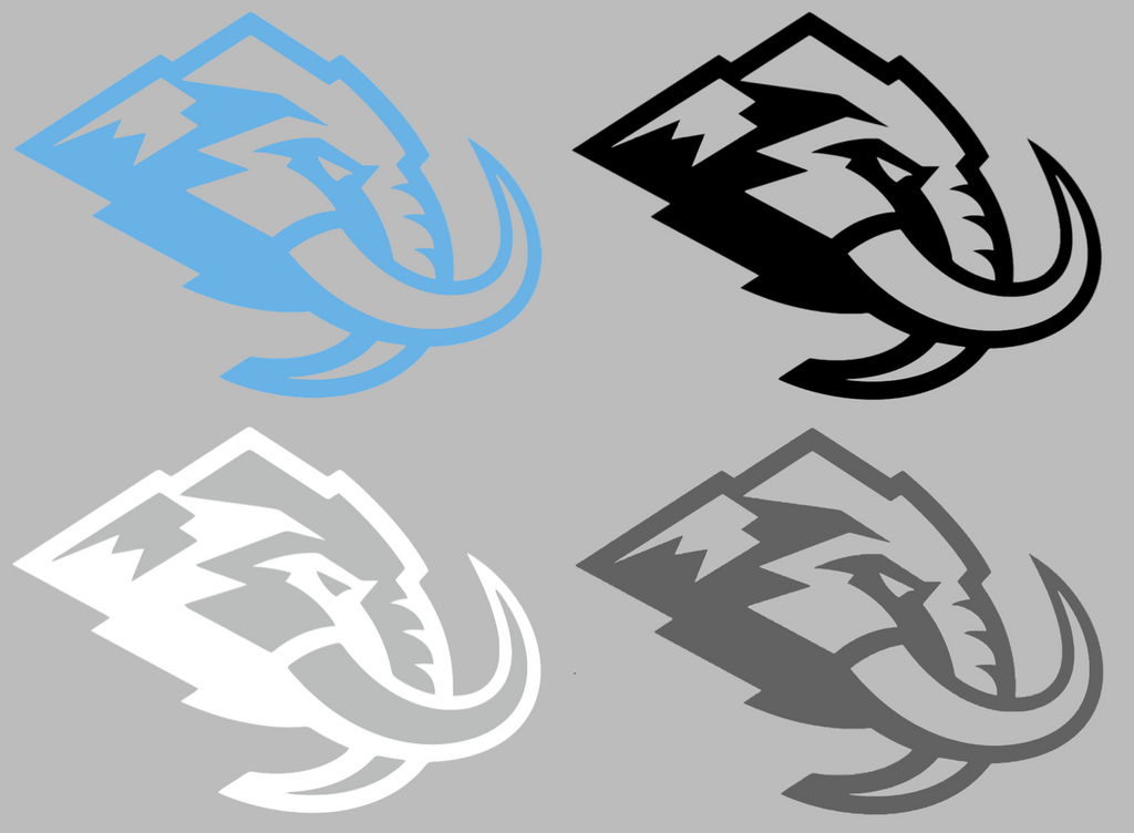 Utah Mammoth Team Logo Premium DieCut Vinyl Decal PICK COLOR & SIZE