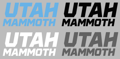 Utah Mammoth Team Name Logo Premium DieCut Vinyl Decal PICK COLOR & SIZE