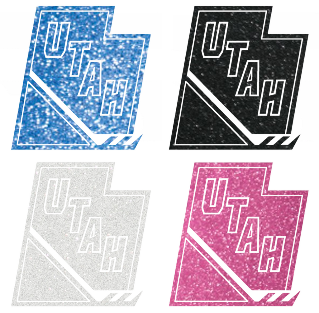 Utah Mammoth Metallic Sparkle Alternate State Logo Premium DieCut Vinyl Decal PICK COLOR & SIZE