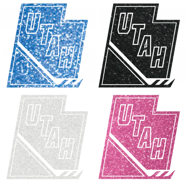 Utah Mammoth Metallic Sparkle Alternate State Logo Premium DieCut Vinyl Decal PICK COLOR & SIZE