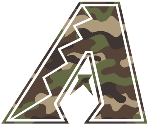 Arizona Diamondbacks Woodland Camo Camouflage Team Logo Premium DieCut Vinyl Decal PICK SIZE