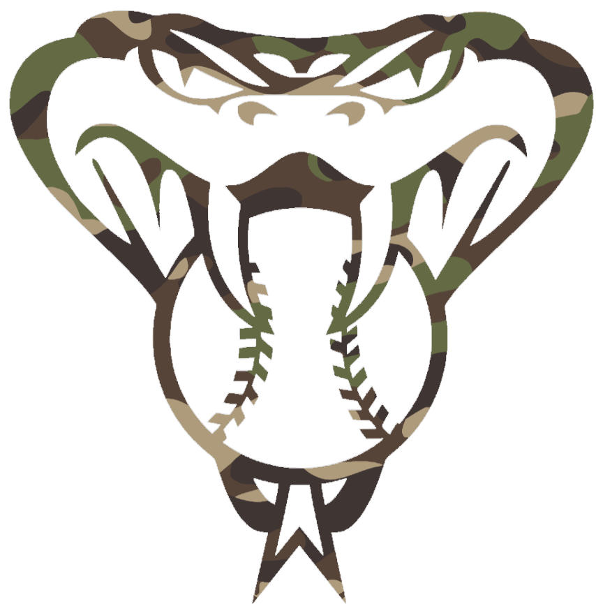 Arizona Diamondbacks Woodland Camo Camouflage Snake Head Logo Premium DieCut Vinyl Decal PICK SIZE