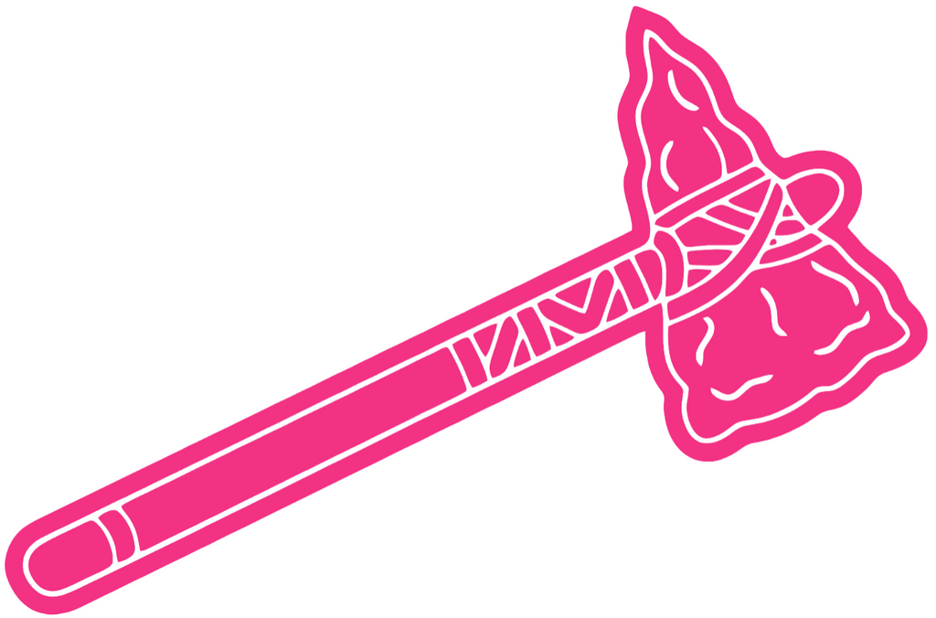 Atlanta Braves HOT PINK Tomahawk Logo Premium DieCut Vinyl Decal PICK SIZE