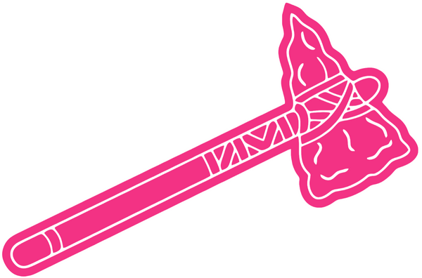 Atlanta Braves HOT PINK Tomahawk Logo Premium DieCut Vinyl Decal PICK SIZE