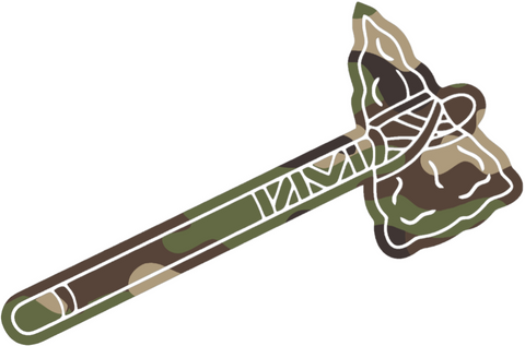 Atlanta Braves Woodland Camo Camouflage Tomahawk Logo Premium DieCut Vinyl Decal PICK SIZE