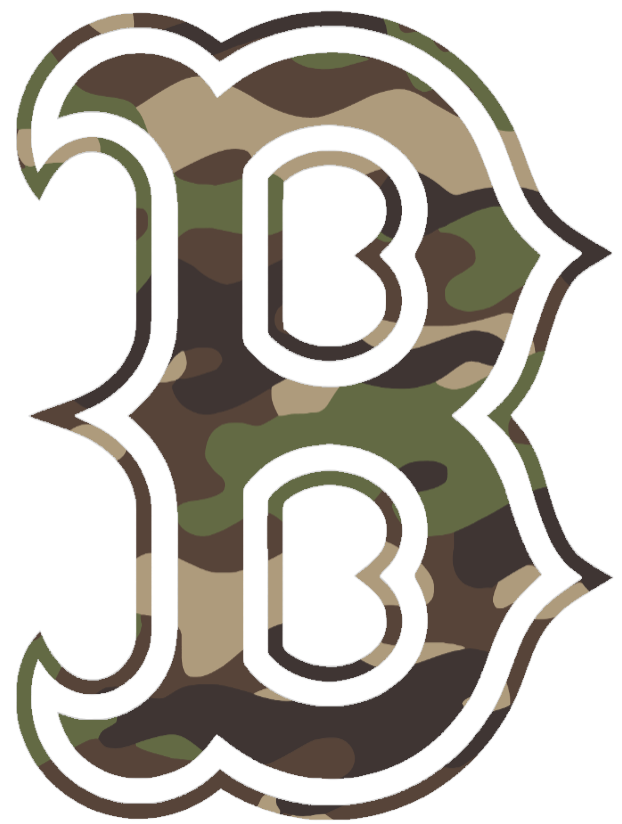 Boston Red Sox Woodland Camo Camouflage B Logo Premium DieCut Vinyl Decal PICK SIZE
