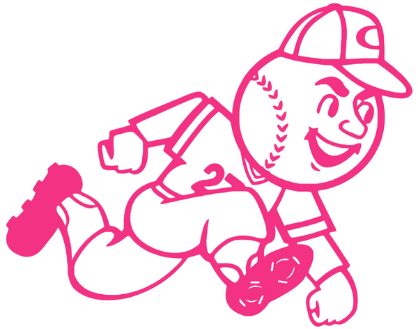 Cincinnati Reds HOT PINK Retro Throwback 1950s-1990s Logo Premium DieCut Vinyl Decal PICK SIZE