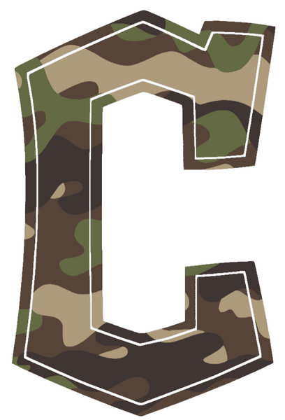 Cleveland Guardians Woodland Camo Camouflage C Logo Premium DieCut Vinyl Decal PICK SIZE