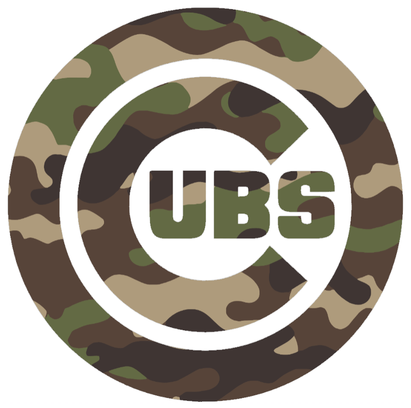 Chicago Cubs Woodland Camo Camouflage Team Logo Premium DieCut Vinyl Decal PICK SIZE