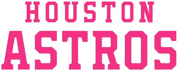 Houston Astros Hot Pink Team Name Logo Premium DieCut Vinyl Decal PICK SIZE