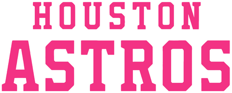Houston Astros Hot Pink Team Name Logo Premium DieCut Vinyl Decal PICK SIZE