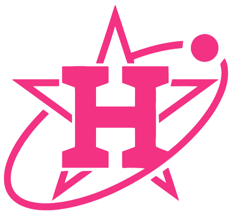 Houston Astros Hot Pink City Connect H Logo Premium DieCut Vinyl Decal PICK SIZE