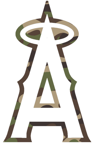 Los Angeles Angels Woodland Camo Camouflage Team Logo Premium DieCut Vinyl Decal PICK SIZE