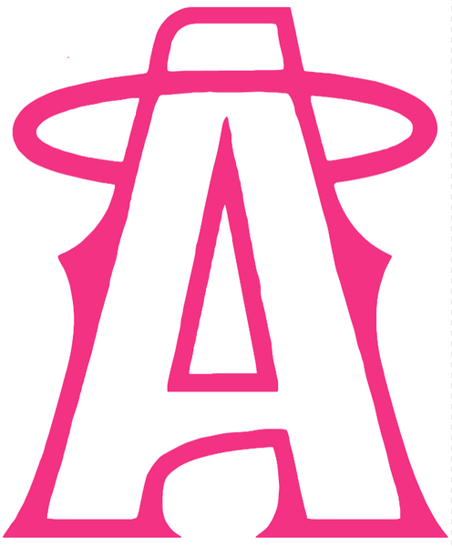 Los Angeles Angels Hot Pink City Connect A Logo Premium DieCut Vinyl Decal PICK SIZE
