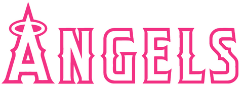 Los Angeles Angels Hot Pink Team Name Logo Premium DieCut Vinyl Decal PICK SIZE