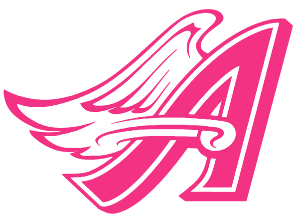 Los Angeles Angels Hot Pink Retro Throwback 1990s-2000s Team Logo Premium DieCut Vinyl Decal PICK SIZE