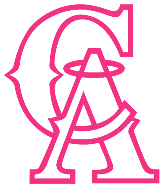 Los Angeles Angels Hot Pink Retro Throwback 1990s Team Logo Premium DieCut Vinyl Decal PICK SIZE