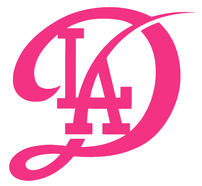 Los Angeles Dodgers Hot Pink City Connect Team Logo Premium DieCut Vinyl Decal PICK SIZE